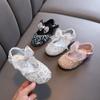 Summer New Korean Style Girls' Princess Little Girl Bow Strap Leather Single Shoes