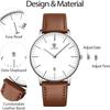 Ben NeviS Men S minimaliSt Analog Watch Brown White 32 x8S