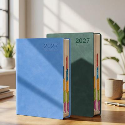 High Quality A5 2027 Planner with Monthly & Weekly Plan Pages Efficiency Agenda Book 365 Days Schedule Notebook School Office