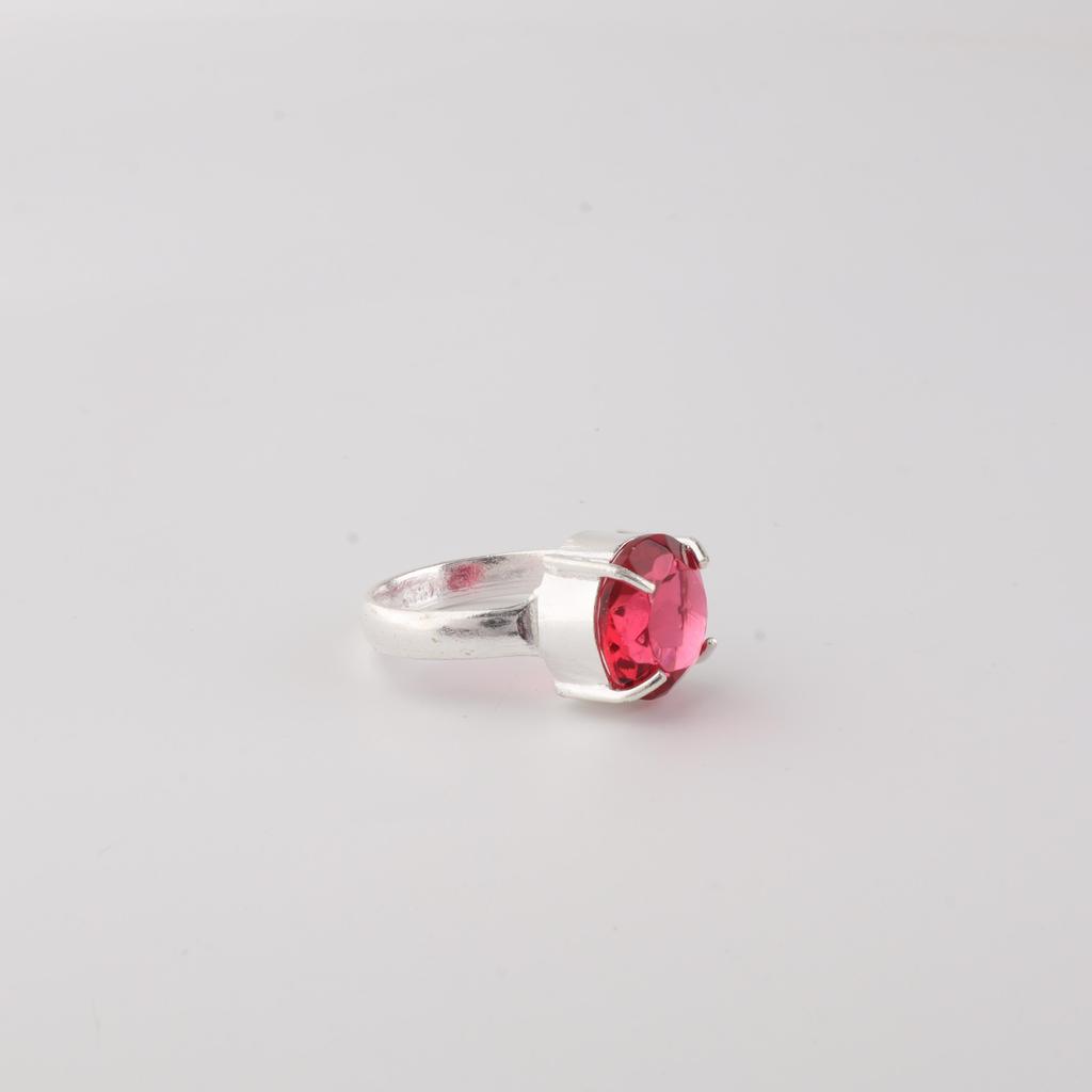 Pink Rubellite Gemstone 925 Solid Silver Statement Jewelry Women Ring For Birthday Gift RR-72-8