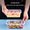Churong 750ml Disposable Rectangular Food Containers with Lids (300 Count)