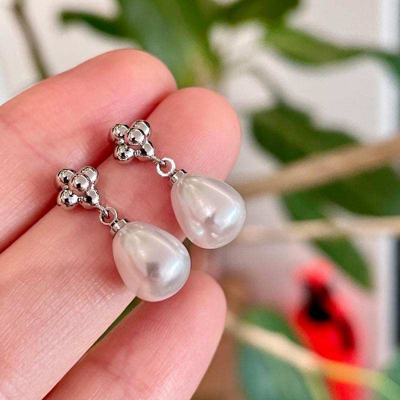 Vintage Black Series Stud Earrings 925 Silver Needle Minimalist High-End Personality Accessories for Women