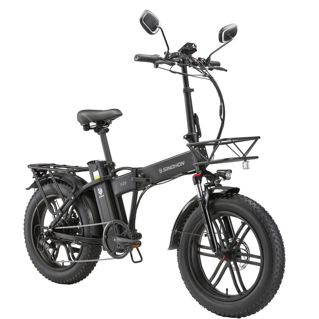 SINOHON A20 Městské Dojíždění Dospělé Elektrické Kolo 500W Motor 48V18Ah Baterie Více Terénní E-Bike 20 Palcová Silniční Kola S Tažnou Sedačkou Elektrické Kolo