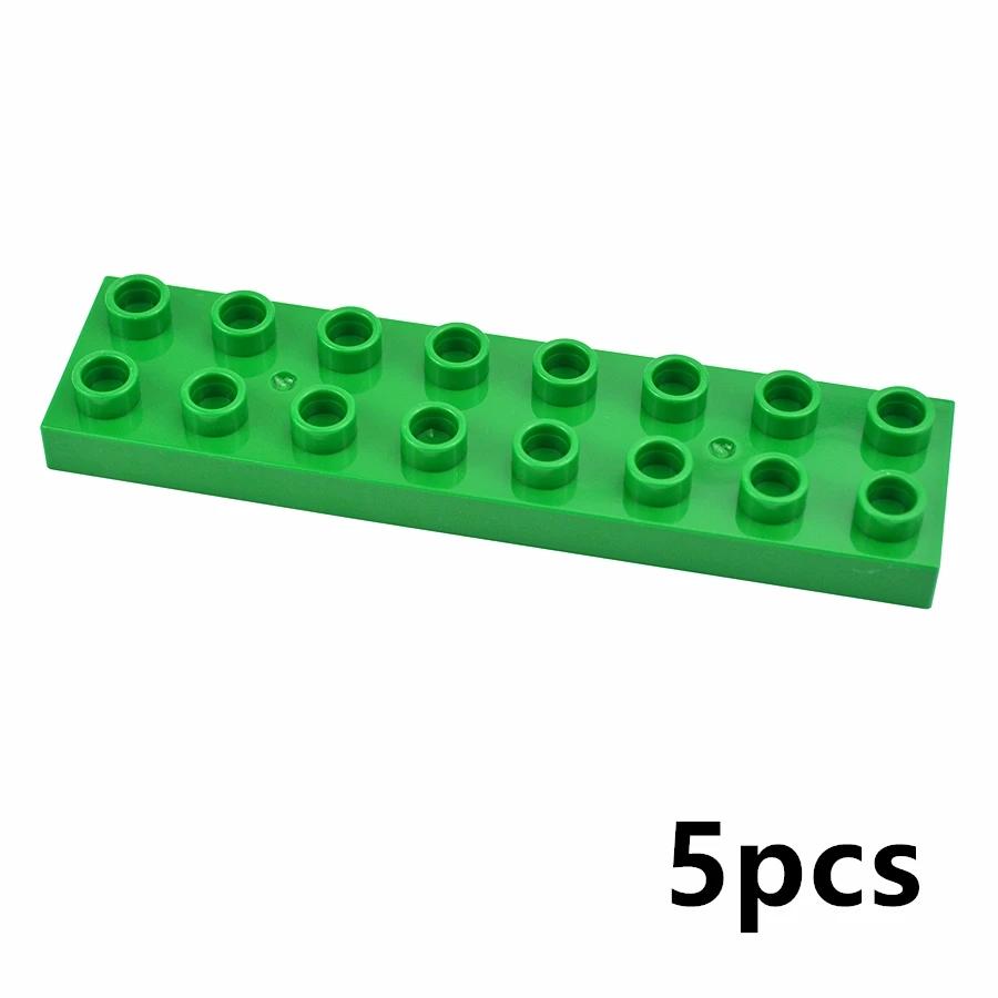 Big Size Duploes Building Blocks City Colorful Bulk Large Particle 2x2 2x4 Parts Assembled Thin Bricks Compatible Large Toy Gift