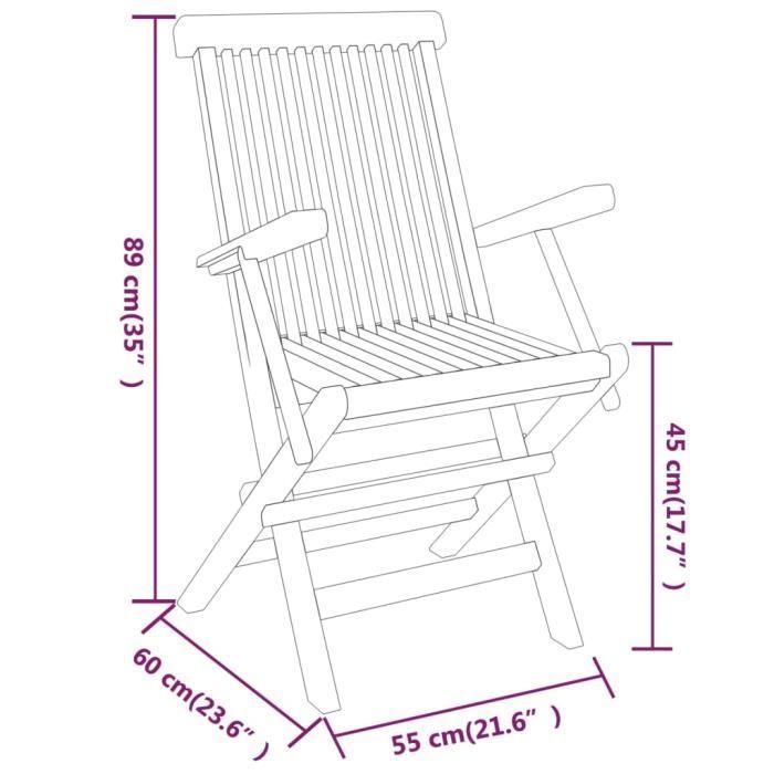 VidaXL Garden Dining Set 3 Pcs Solid Teak Wood 3087189