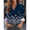 Women's Long Sleeve Shirt Painting Art Print Top 2025 Summer Women's Elegant Blouses Women's Fashion Top Loose Commuters Shirts