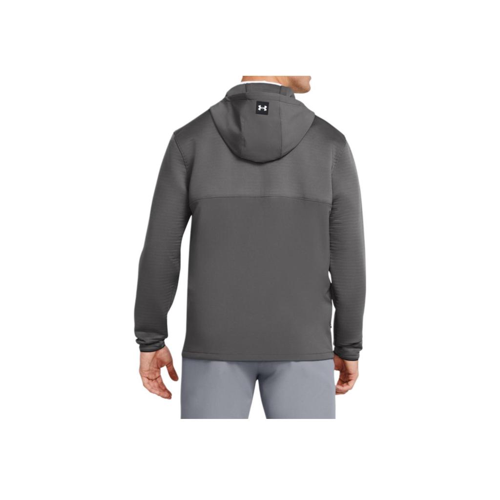 Under Armour Solid Color Casual Hooded Straight Jacket Men Jackets Gray 1379722-025