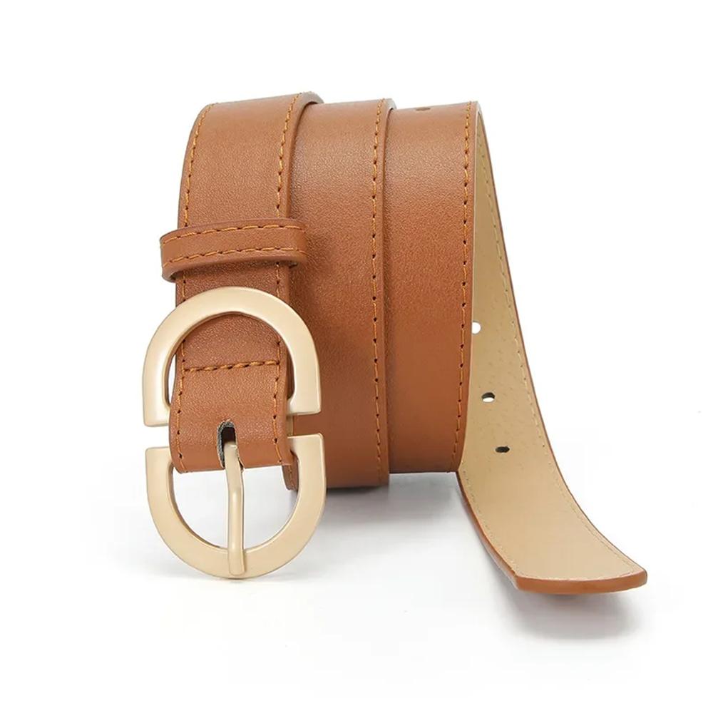 Women's Belt Fashion Pin Buckle Thin Belt Genuine Luxury Soft Belt Women With Cargo Pants Jeans Windproof Belt Pu Leather Belt