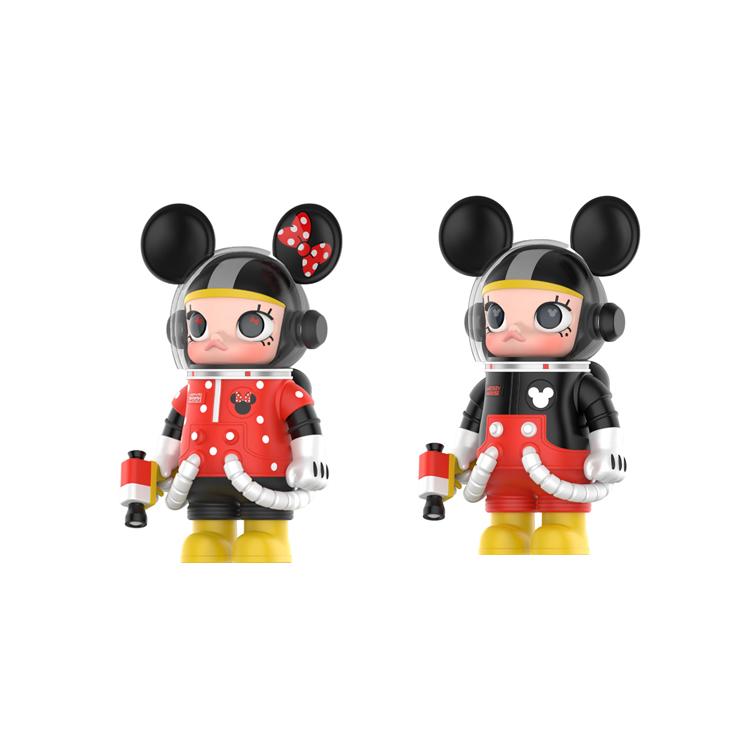

New POP MART 100% MEGA MOLLY SPACE Mickey Mouse Minnie Mouse Clothing Sets Trendy Figures PPMT-2308-0019 Mickey Mouse Minnie Clothing Sets