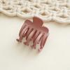 Solid Color Frosted Small Hair Claw for Women Double Row Teeth Ponytail Clip Simple Hair Claw Thin Hair No Slip Ponytail Holder