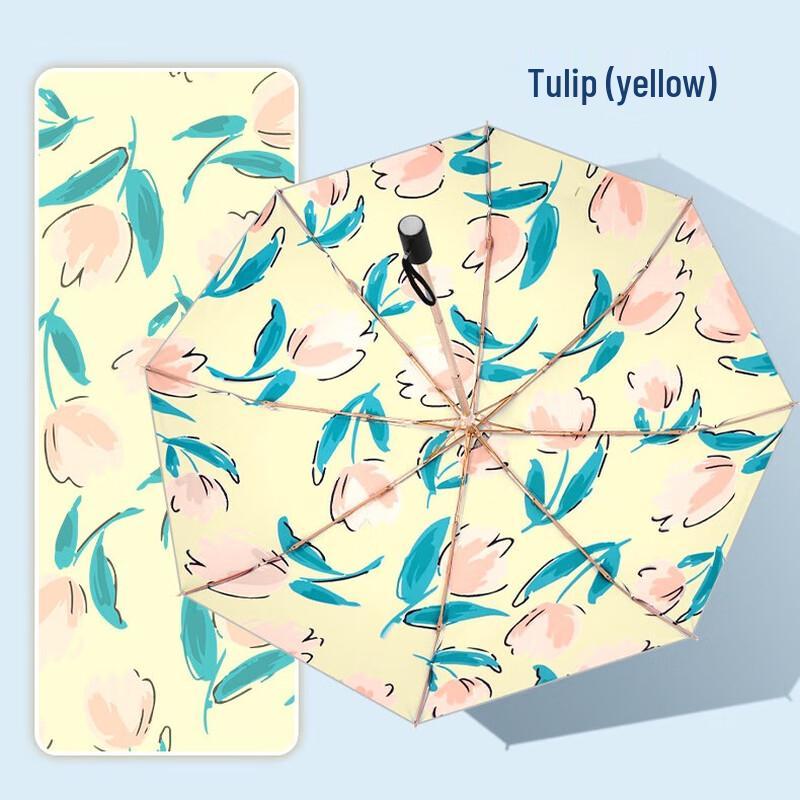 MAYDU Automatic 3-Fold Windproof Sun & Rain Umbrella