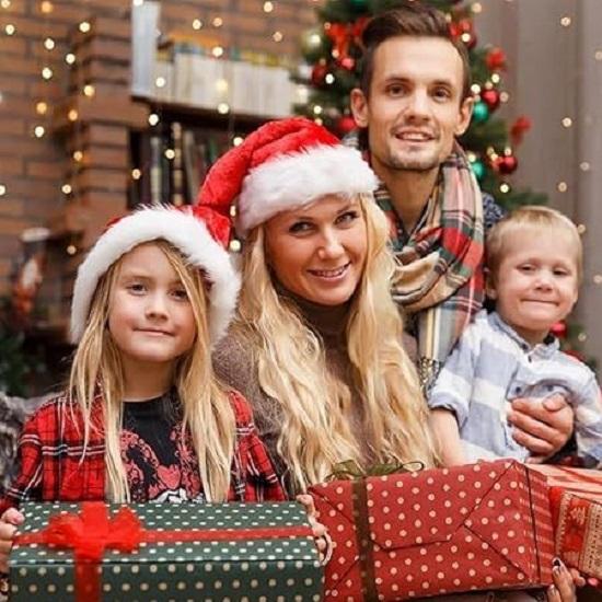 Unisex Santa Cap for Adults Soft Comfortable Plush Fur Santa Hat | Christmas Party Supplies Decoration | Santa Claus Cap for Christmas Celebration