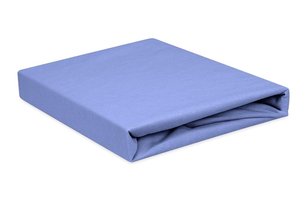 Prześcieradło jersey z gumą 110/120x190/200 premium niebieskie
