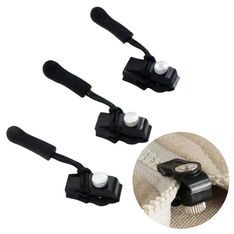 3 Pcs Zips Repair Set Zippers Replacement Set Three Size Zippers Repair Kits Easy To Install for Jackets Suitcase