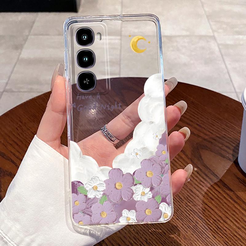 Casing For Itel City 100 / Itel C671L Phone Case Clear Soft TPU Silicone Back Cover Aesthetic Fashion Cute Cat Astronaut Cases