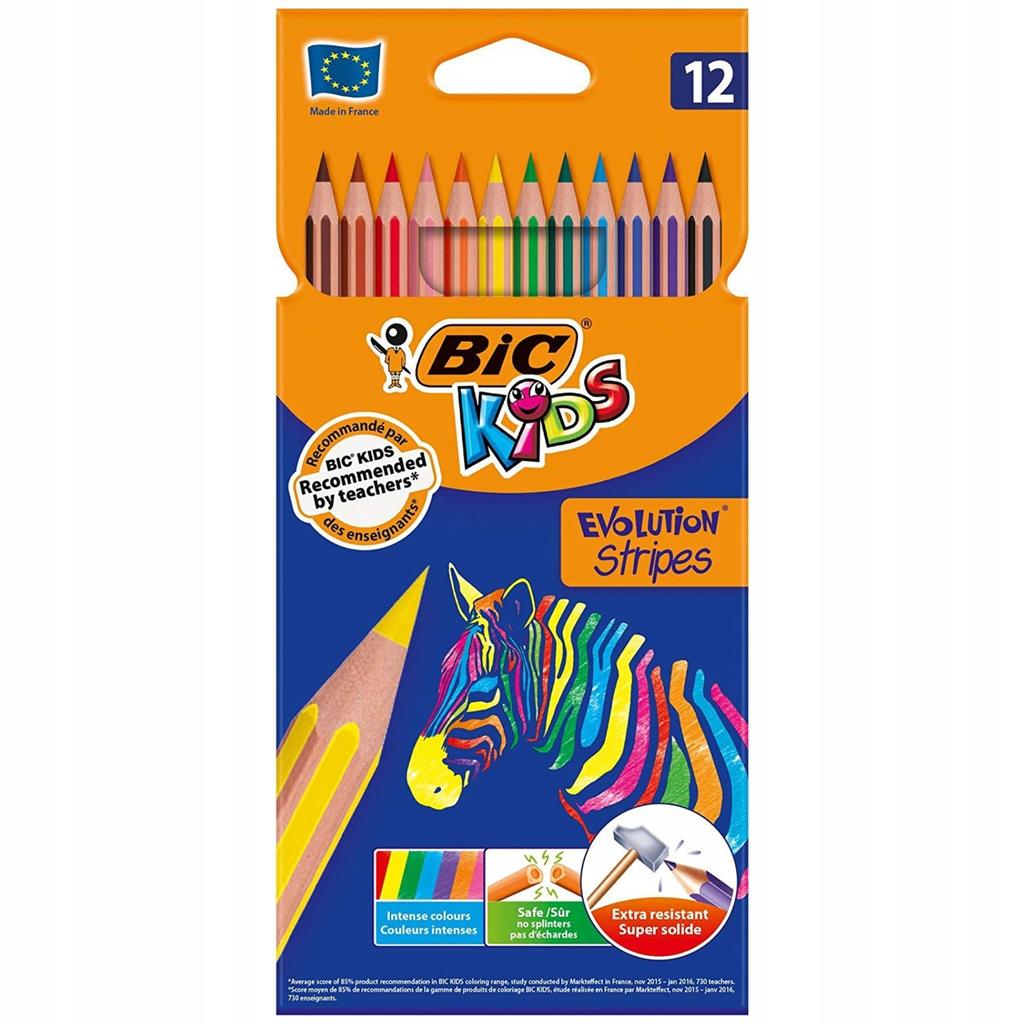 Buntstifte BIC EVOLUTION STRIPES 12 FARBEN 9102