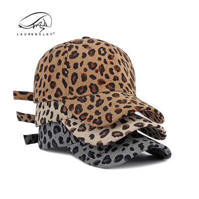 Leopard Print Hat Women's Autumn and Winter Corduroy Baseball Cap Thermal Sunscreen Visor Cap Cap Hard Top Men