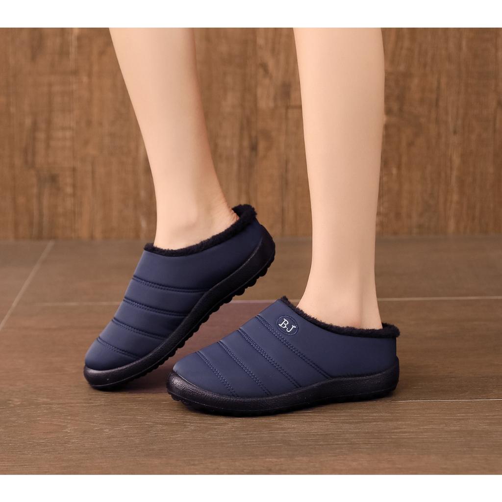 Waterproof, Cotton Slippers, Couple Style, Flat Shoes, Non Slip Shoes, Warm Shoes, Home Shoes, Plus Size, Cotton Shoes