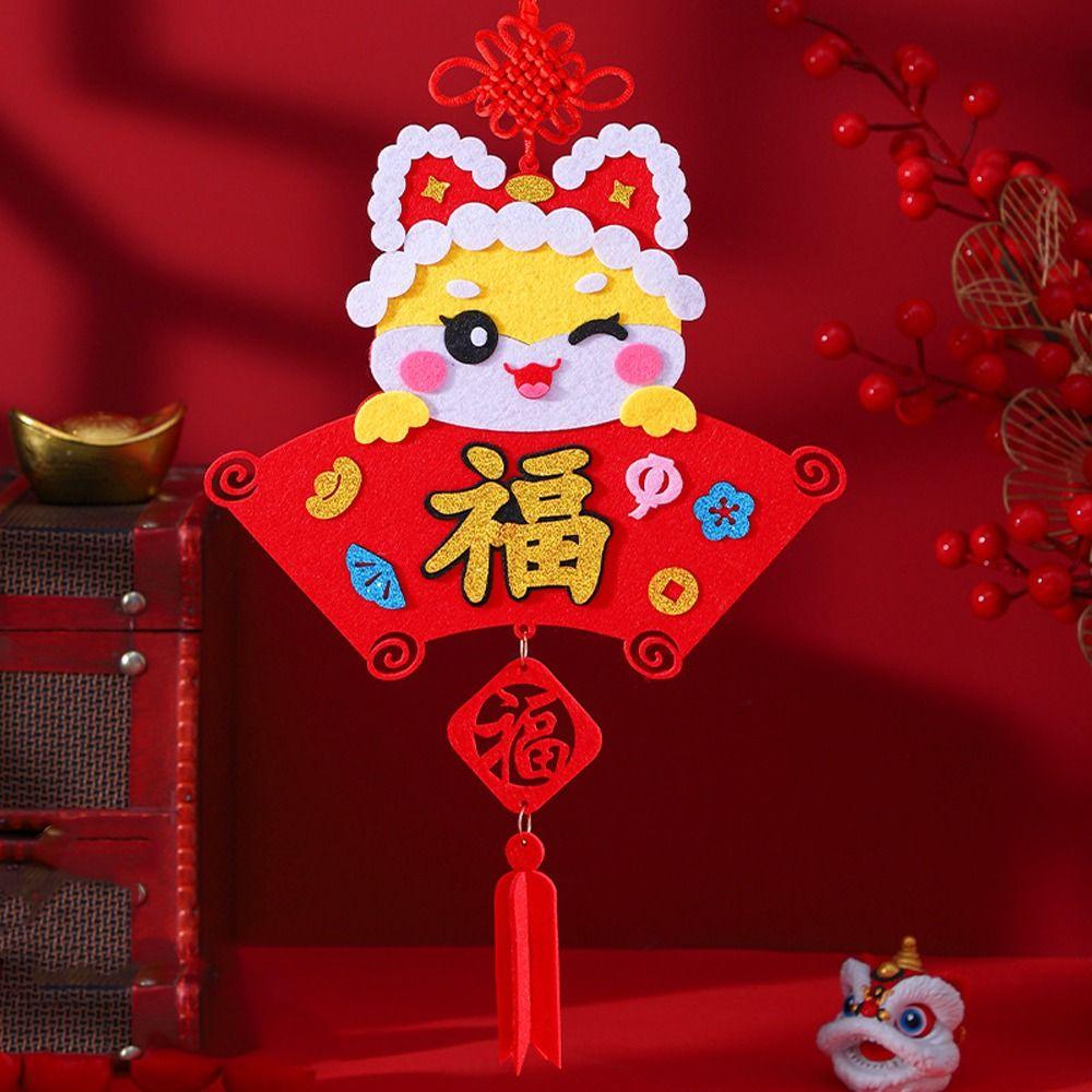Traditional 2025 New Year Lucky Pendant DIY Toy Spring Festival Supplies  Home New Year Decoration