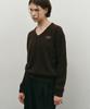 MAKE A TOAST Raccoon V-Neck Pullover Knit Brown Mbefnt004Br
