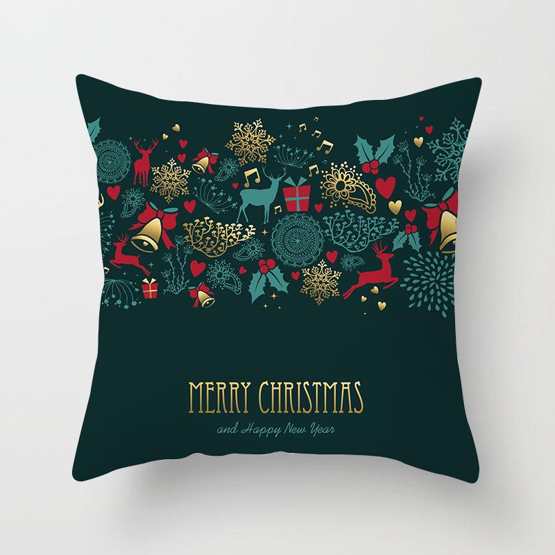 Christmas theme Christmas tree decoration printed pattern cushion cover home living room sofa decoration pillow pillow cover