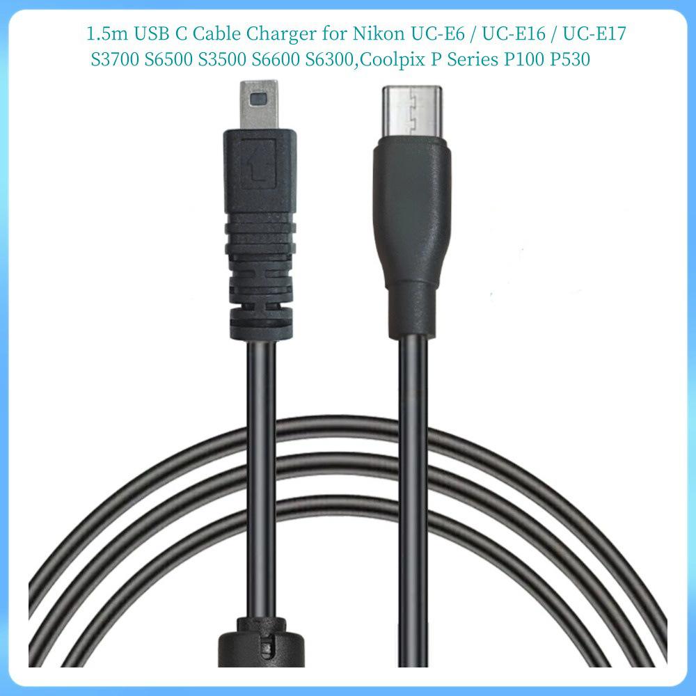 Зарядный кабель USB Type-C для камер Sony, Nikon и Sanyo UC-E6 /
