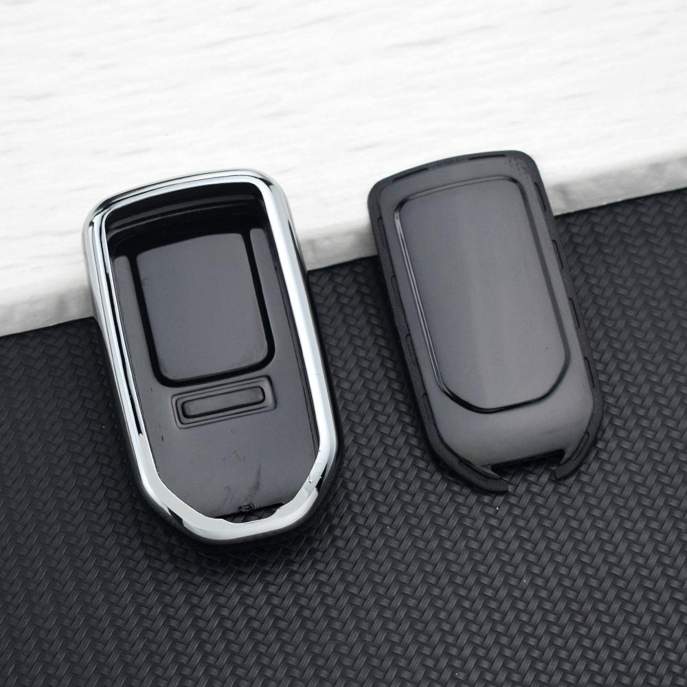 4 Buttons Car Key Case Cover for Honda CR-V Accord Civic Fit HR-V Odyssey Elysion Stepwgn Pilot TPU Key Protector Key Chains