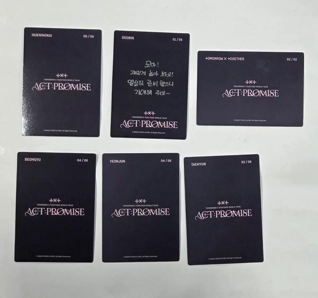 TOMORROW X TOGETHER TXT ACT: PROMISE World Tour Photocard
