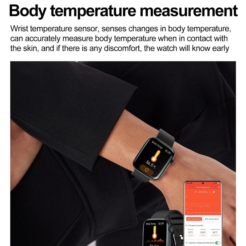 2025 New NFC Bluetooth Call Smat Watch Men 1.85" AMOLED Screen Blood Pressure Heart Rate Female Health Waterproof Smarwatches Ladies