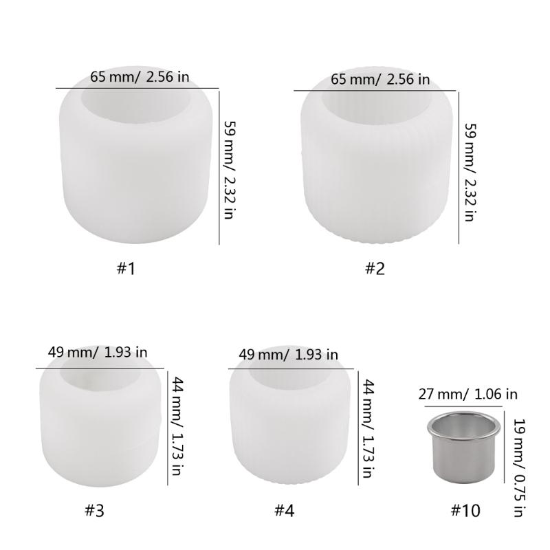 Multipurpose Cylinder Silicone Candlestick Molds for Candle Cup Candle Holder Stand, Silicone Tealight Holder Molds