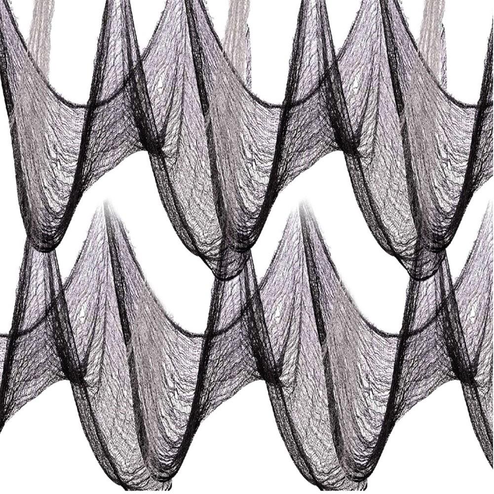 Halloween Gauze Black Roving Halloween  Cotton Large Mesh Decoration