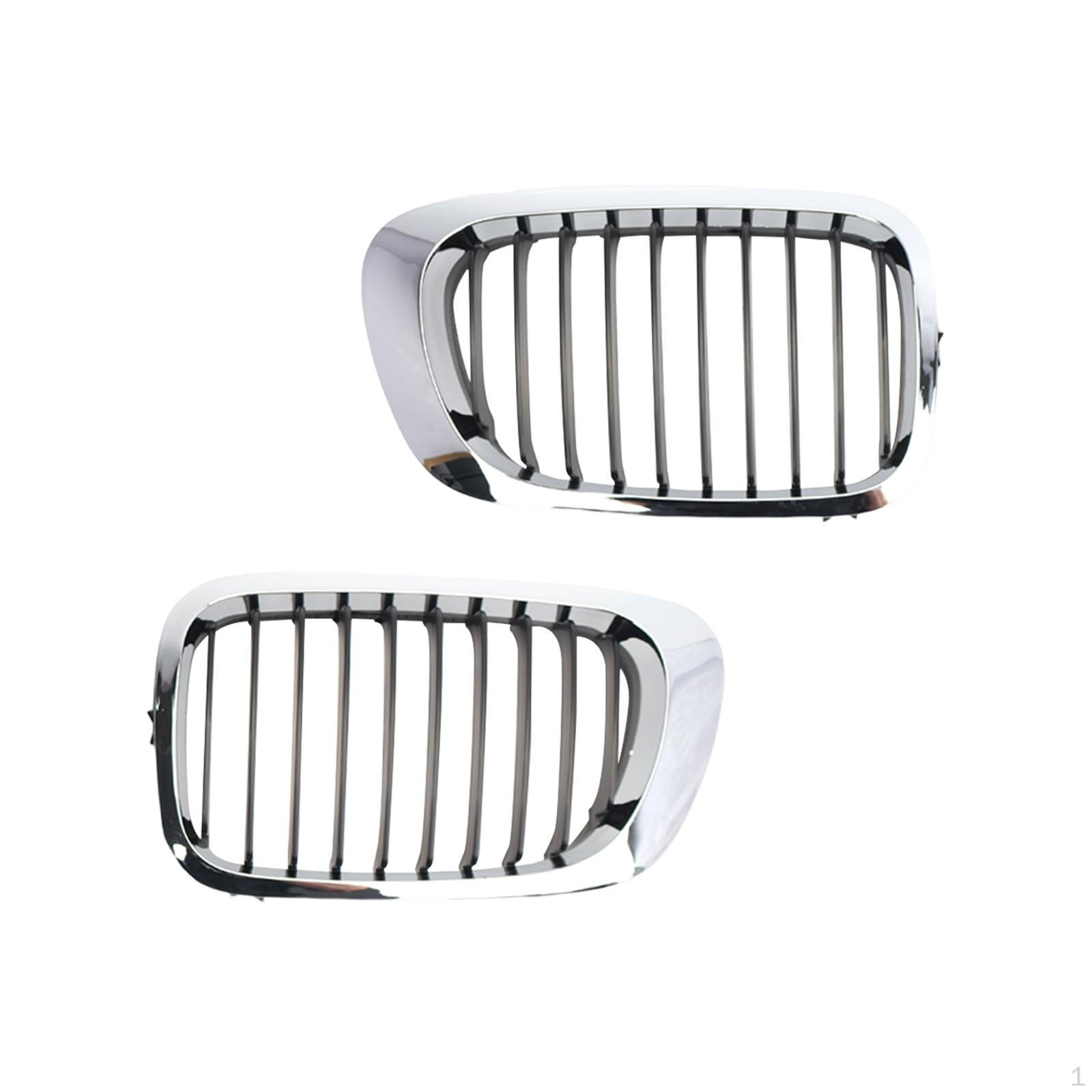 

2 Pieces Front Bumper Kidney Grille Grill 51138208683 Replace 51138208684 for 3 Series E46 Door