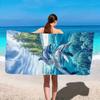 Boho Geometric Arrow Triangle Beach Towel – Colorful Tribal Print for Summer Travel & Poolside Relaxation