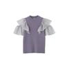 [Natural Beauty Basic] Sweater Ruffle Sheer Sleeve Knit Women's