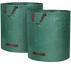 Durable Garden Bags - Set of 2 * 272L - Green - Waterproof and Foldable