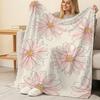 Daisy Collection Flannel Throw Blanket Lightweight, Soft Warm Cozy, Perfect for Home, Window Sill Decor, Halloween & Christmas