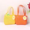 2Pcs/Set Flower Design Children Beach Hats Set Wide Brim Sun-protective Hat  Kids Summer Holiday