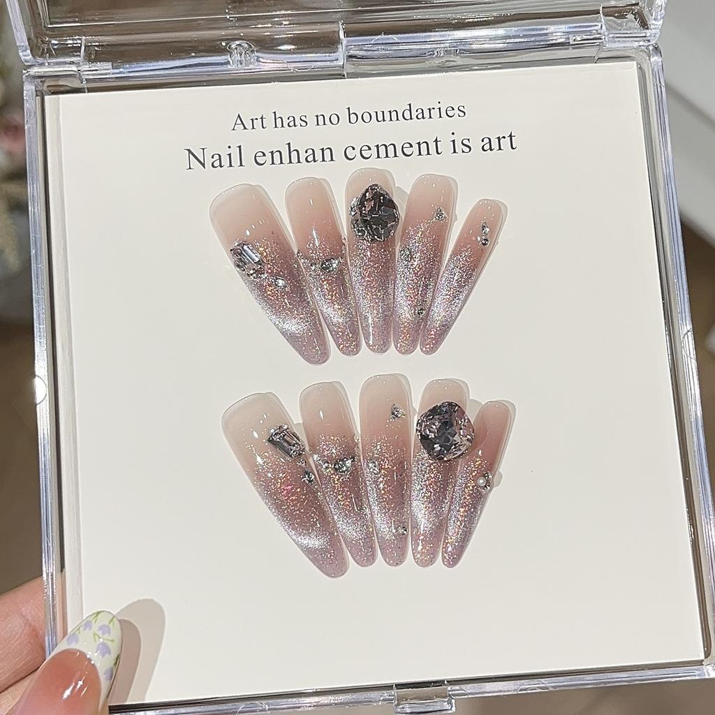 Exquisite Atmosphere and Glitter Pink Purple Cat Eyes Fine Diamonds To Make White Wear Armor