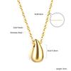 Simple Fashion Gold-plated Drop Pendant Necklace For Girls Stainless Steel Jewelry Personality INS Creative Niche Accessories