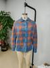 Women's Casual Plaid Long Sleeve Lapel Shirt Sweater Cardigan