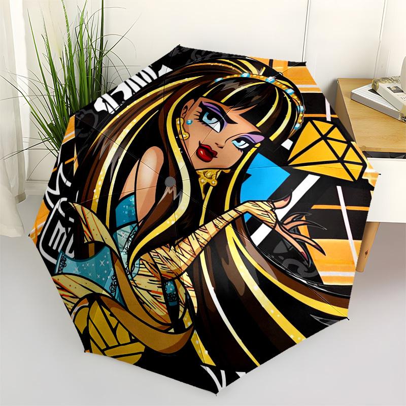 1pc CMonster High leopatra, Snake Themed High-quality Umbrella,Automatic Opening and Closing Umbrella,Multi-functional Umbrella G0811104