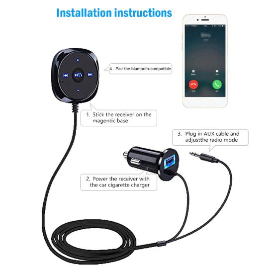 

Автомобильный MP3-плеер. Встроенный микрофон. Максимум 5 подключений. Практичный Bluetooth-совместимый приемник. Универсальный FM-передатчик. USB-зарядное устройство.