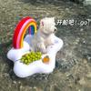 Summer Party Bucket Rainbow Cloud Cup Holder Inflatable Pool Float Beer Drinking Cooler Table Bar Tray Beach Swimming Ring
