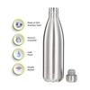 Stainless Steel Insulated 24 Hours Hot or Cold Bottle Flask, 1000 ml, Silver