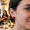 Durable Enamel Jewelry 1 Pair Stud Earrings Fruit Asymmetric Design