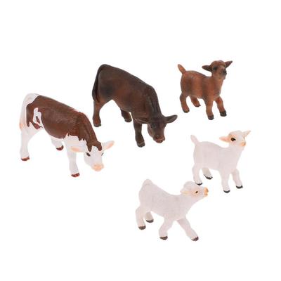 Vaguelly 5dílná sada Farm Animals PVC Mini zvířecí modely 2,95 palce, Hračky pro děti, Skvělé pro domácí dekoraci a fotografické rekvizity