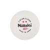 Nittaku Clean Table Tennis NB1720 Pack of 3 2-Star Balls, (White/FF),