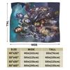 WOW World of Warcraft Arthas Retro Game Flannel Blanket  Super Warm Throw Blanket for Bedroom Camping Bedspread Sofa Bed Cover