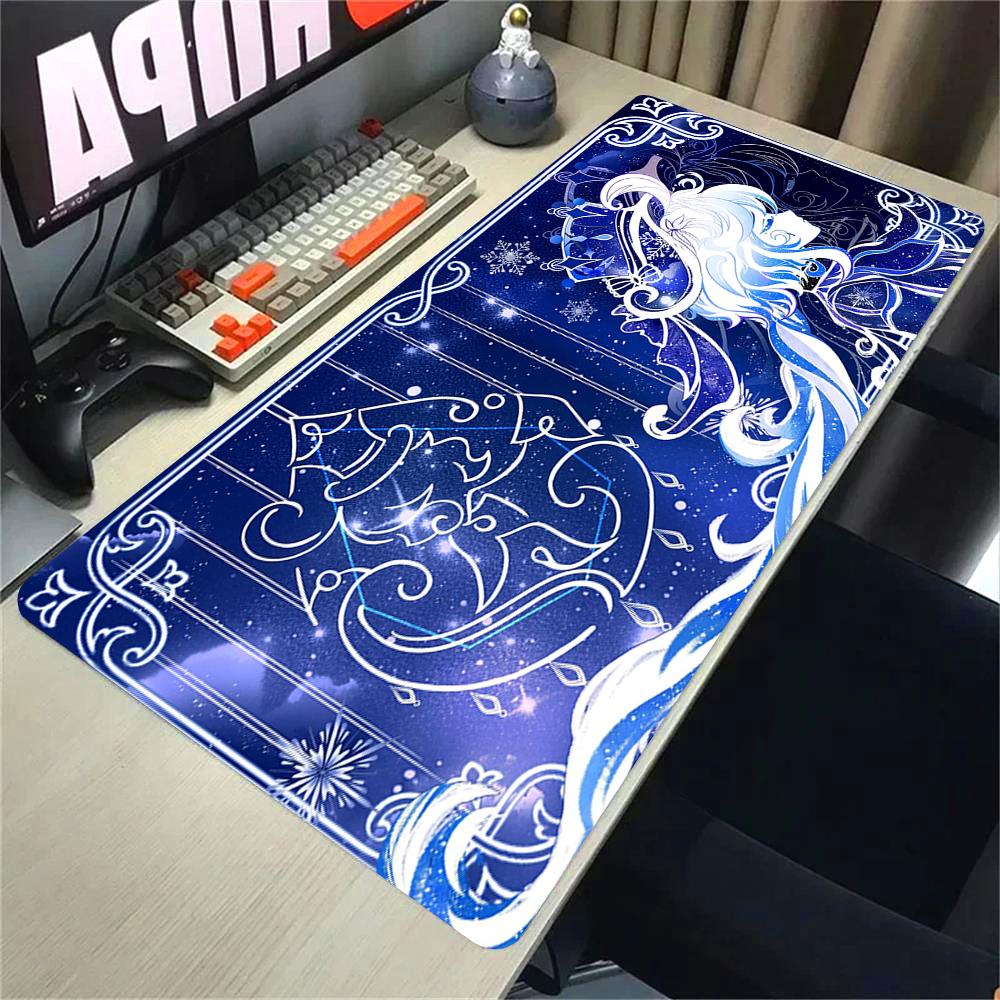 Genshin Impact Furina Anime Game Mousepad Office PC Kawaii Gaming Accessories Keyboard Mouse Pad Laptop xcm Mouse Mat Carpet