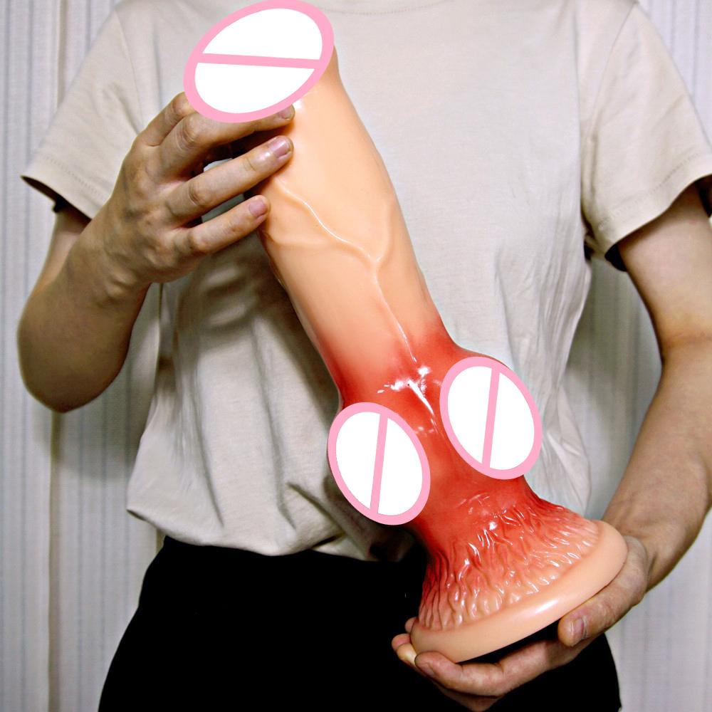 Huge Real Silicone Animal Dildo Sex Toys Knot Dog Penis Anal Plug for Women Men Suction Cup Female Masturbator Adults